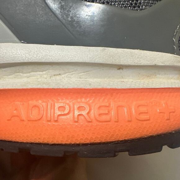 Adidas Adiprene+ running sneakers womens size 10 grey & orange # 111117819 - Picture 7 of 11